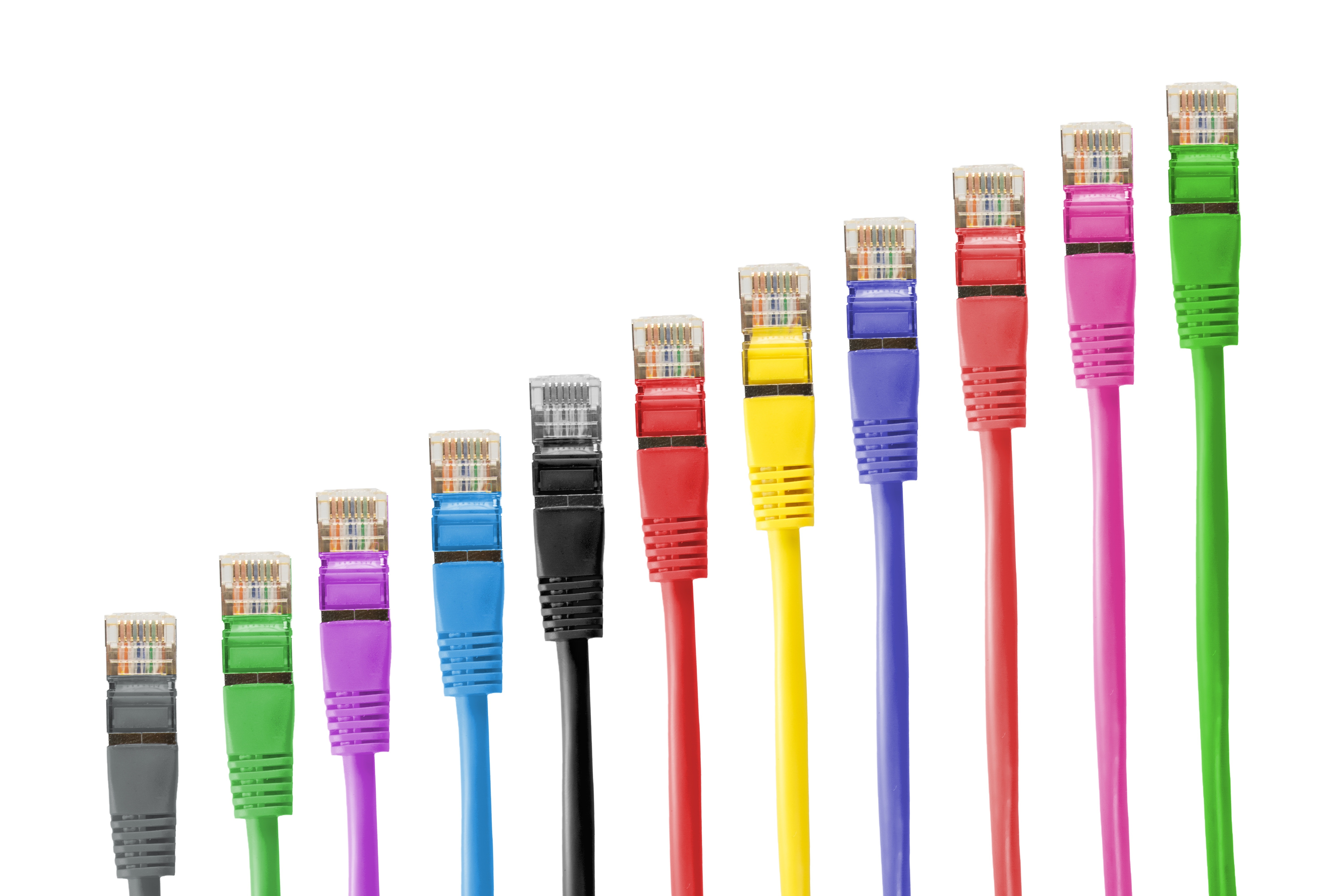 Network cables and equipment in a data center
