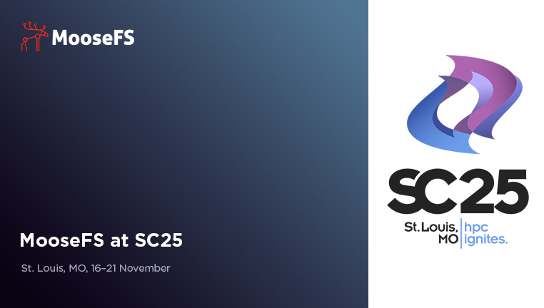 MooseFS at SC25 promotional cover
